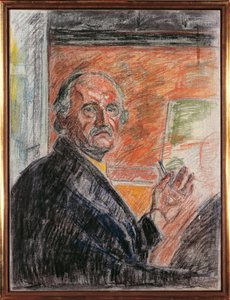 Noruega, Oslo, Auto-Retrato com giz de Edvard Munch