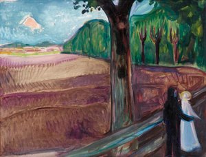 "Summer Night (Sommernatt) Painting by Edvard Munch (1863-1944) de Edvard Munch