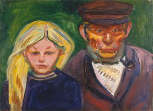 O velho pescador e a sua filha de Edvard Munch