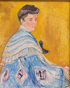 Retrato de Hanni Esche, de Munch, Edvard (1863-1944). Óleo sobre tela de Edvard Munch