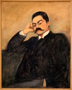 Retrato de Thor Lutken (1863-1913) - Pintura de Edvard Munch (1863-1944), óleo sobre tela de Edvard Munch