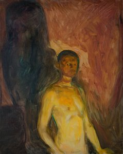 Auto-retrato no inferno de Edvard Munch