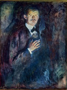Autorretrato com cigarro (óleo sobre tela) de Edvard Munch