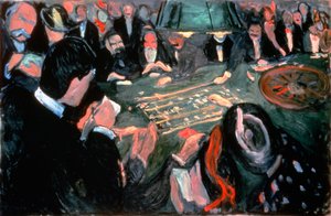 A mesa da roleta em Monte Carlo, 1903 de Edvard Munch