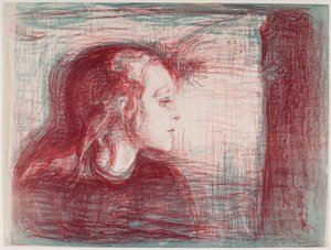 A criança doente I de Edvard Munch