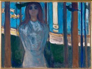 A Voz (óleo sobre tela) de Edvard Munch
