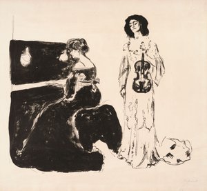 Concerto de violino (Eva Mudocci e Bella Edvards) de Edvard Munch