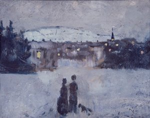 Paisagem de Inverno em Skymning de Edvard Munch