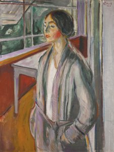 Jovem mulher na varanda de Edvard Munch