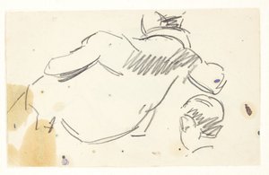 Estudo de figura para a imagem Langelinie de Edvard Weie