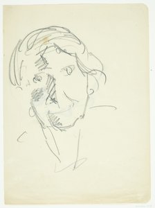 Retrato da esposa do artista, a pintora Agnes Weie (1878-1964), en face