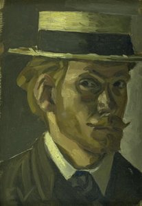 Autorretrato com chapéu de palha de Edvard Weie