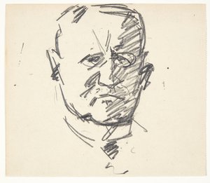 Estudo para um retrato de um professor, MD. Carl Lorentzen (1860-1932) de Edvard Weie