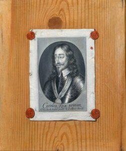 Trompe l&39;oeil com retrato de Carlos I da Grã-Bretanha de Edwaert Collier