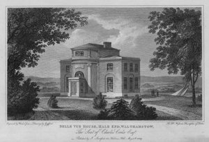 Belle Vue House, Hale End, Walthamstow, a sede de Charles Cooke (gravura)