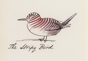Edward Lear, The Bird Book: The Stripy Bird (cor litho)