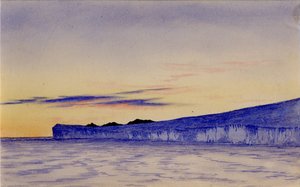 Blue Ice Cliffs, 1901-04 (wc no papel) de Edward Adrian Wilson