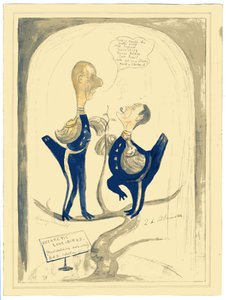 Harry Pennell e Dr. ELA Atkinson, 1910-12 (wc e lápis sobre papel) de Edward Adrian Wilson