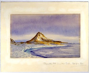 Colina de Observação de Hut Point, 1911 (wc no papel) de Edward Adrian Wilson
