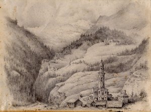 Tiefencastel, Suíça, 1899 de Edward Adrian Wilson