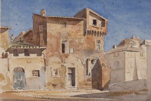 Roma, no Trastevere, perto de Santa Cecilia, 1866 (wc no papel)