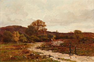 Moorland Landscape (óleo sobre tela) de Edward Arthur Walton