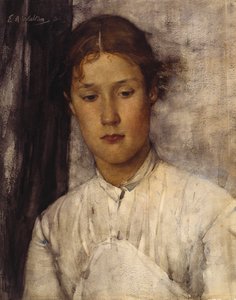 A filha do guarda-caça (aguarela sobre papel) de Edward Arthur Walton