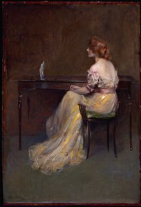 A estatueta (óleo sobre tábua) de Edward August Bell