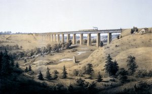 A ponte alta perto de Farmville, no Condado de Prince Edward, de &39;Album of Virginia&39;, 1858
