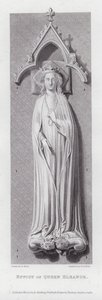 Efígie da Rainha Eleanor (gravura) de Edward Blore