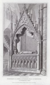 Monumento de Aymer de Valence, Conde de Pembroke, na Abadia de Westminster (gravura)