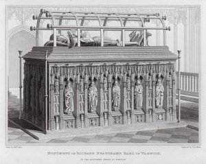 Monumento de Richard Beauchamp, Conde de Warwick, na Capela Beauchamp em Warwick (gravura)