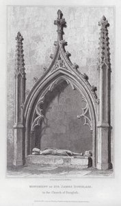 Monumento de Sir James Douglass, na Igreja de Douglass (gravura) de Edward Blore