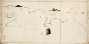 A baía de São Jorge foi inspeccionada por Edward Bransfield, capitão do HMS "Andromache de Edward Bransfield