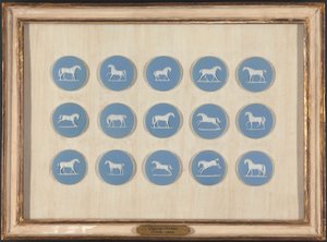 Estudos de Cavalos em Relevo, depois de George Stubbs de Edward Burch