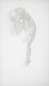 Nu feminino curvado de Edward Burne-Jones