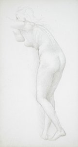 Nu feminino visto de costas de Edward Burne-Jones