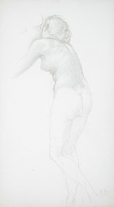 Nu feminino visto de costas de Edward Burne-Jones