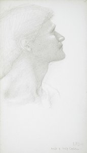 Cabeça de um homem de Edward Burne-Jones