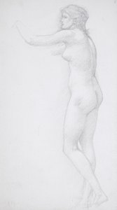 Nu feminino em pé de Edward Burne-Jones
