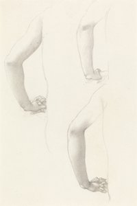 Estudos de um Braço e Mãos de Edward Burne-Jones