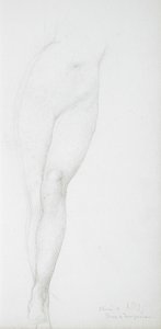 Estudo das pernas femininas de Edward Burne-Jones