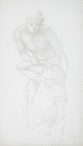 Dois nus masculinos de Edward Burne-Jones