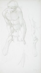 Dois nus masculinos de Edward Burne-Jones