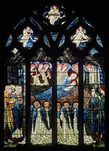 Harwarden, St Deiniol, Morris & Co., Edward Burne-Jones, A Natividade, 1898 de Edward Burne Jones