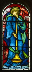 Hoarwithy, Santa Catarina, Morris & Co., Edward Burne-Jones, Anjo da Trombeta, 1879 de Edward Burne Jones