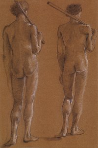 Série St George - Nu Masculino - Estudos de Dois Soldados para &39;A Princesa Levou ao Dragão&39; de Edward Burne Jones
