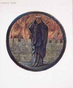 O livro da flor: XXV. Helen&39;s Tears, 1905 (collotipo com guache sobre papel) de Edward Burne Jones
