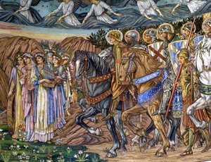 A Virgem e os Santos Mártires, de 1880 a 90 (mosaico) de Edward Burne Jones