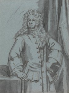 Um cavalheiro, usando um casaco comprido abotoado com algemas grandes de Edward Byng